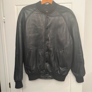 DANIER LEATHER MENS BOMBER JACKET